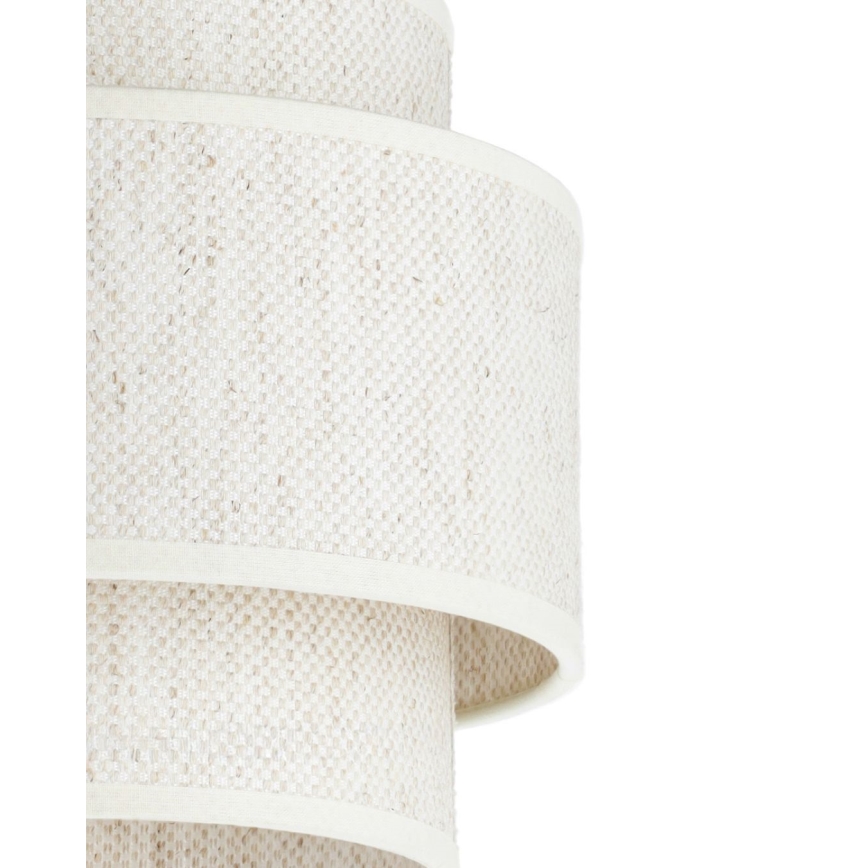 Pendellampe på ledning BOHO 1xE27/60W/230V Ø 40 cm hvid