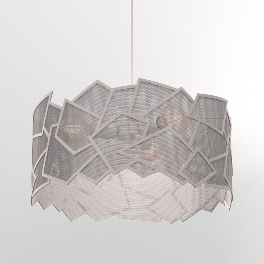 Pendellampe på ledning CAMO 3xE27/15W/230V beige