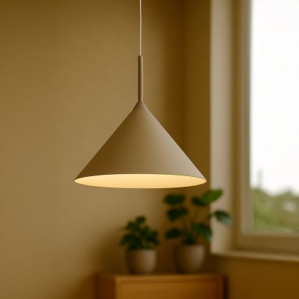 Pendellampe på ledning CAPITAL 1xGX53/15W/230V Ø 46 cm taupe