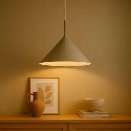 Pendellampe på ledning CAPITAL 1xGX53/15W/230V Ø 46 cm taupe
