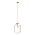 Pendellampe på ledning DESTELLO 1xE27/15W/230V Ø 21 cm beige