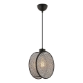Pendellampe på ledning DRUM 1xE27/60W/230V grå/sort