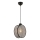 Pendellampe på ledning DRUM 1xE27/60W/230V grå/sort