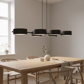 Pendellampe på ledning DRUMZ 6xE14/10W/230V, sort