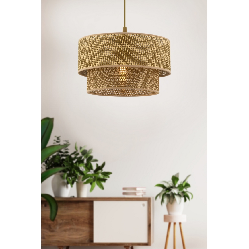 Pendellampe på ledning ECHO 1xE27/60W/230V brun