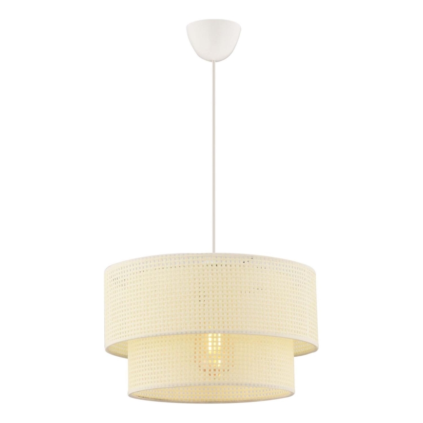 Pendellampe på ledning ECHO 1xE27/60W/230V cremefarvet