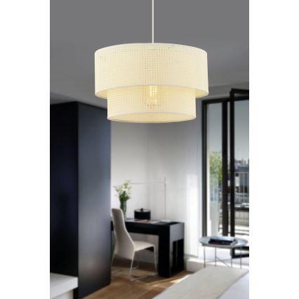 Pendellampe på ledning ECHO 1xE27/60W/230V cremefarvet