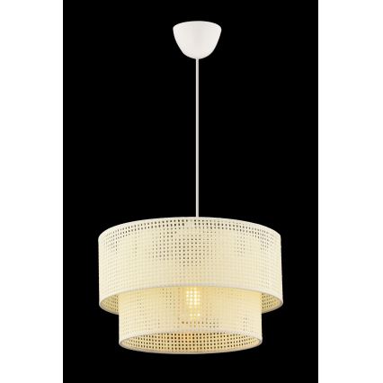 Pendellampe på ledning ECHO 1xE27/60W/230V cremefarvet