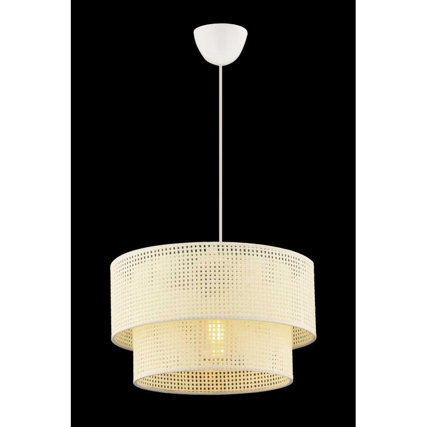 Pendellampe på ledning ECHO 1xE27/60W/230V cremefarvet