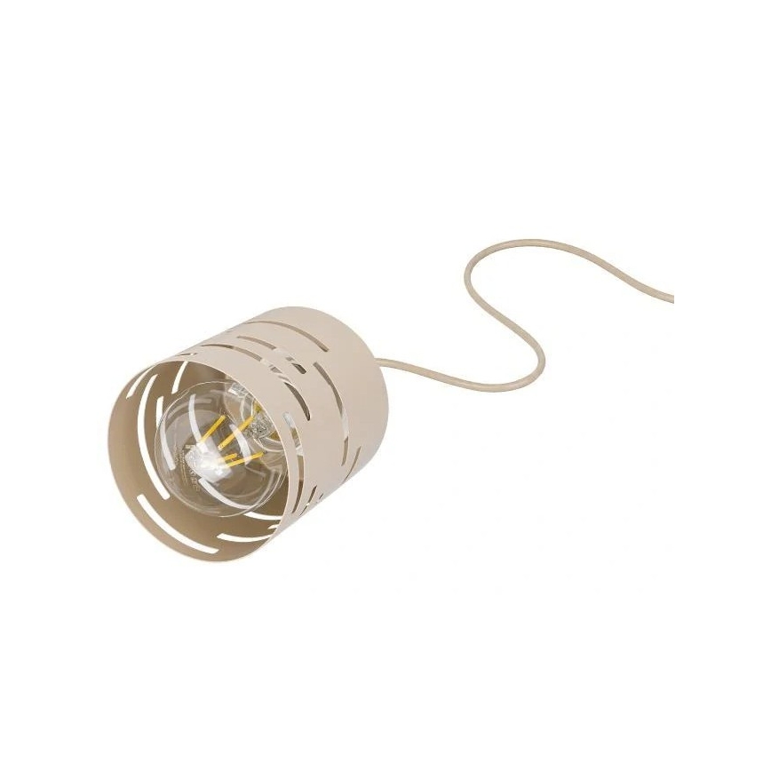 Pendellampe på ledning ELEN 1xE27/35W/230V beige/guld