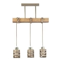 Pendellampe på ledning ELEN 3xE27/35W/230V beige/guld/brun