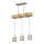 Pendellampe på ledning ELEN 3xE27/35W/230V beige/guld/brun