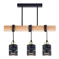Pendellampe på ledning ELEN 3xE27/35W/230V sort/guld/brun