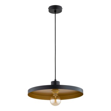 Pendellampe på ledning ETERI 1xE27/15W/230V sort/guld