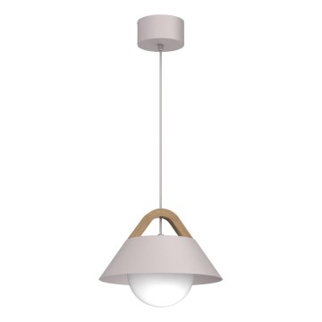 Pendellampe på ledning FUNDA 1xE27/15W/230V cremefarvet