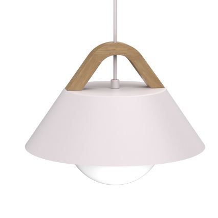 Pendellampe på ledning FUNDA 1xE27/15W/230V cremefarvet