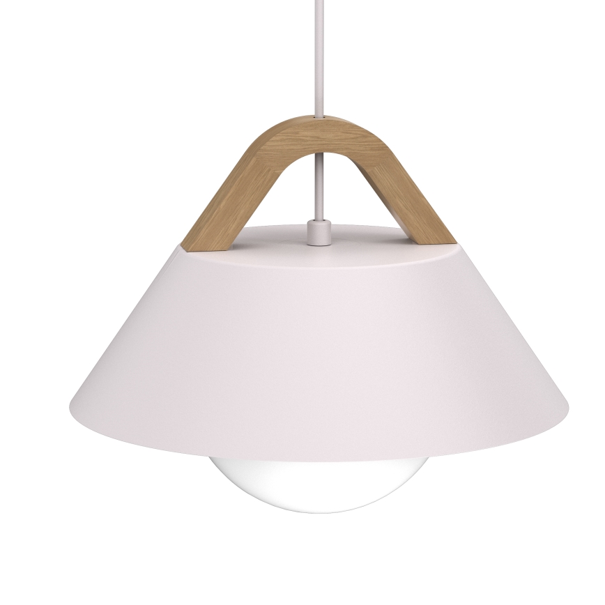 Pendellampe på ledning FUNDA 1xE27/15W/230V cremefarvet