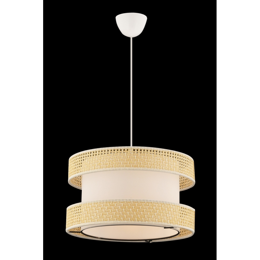Pendellampe på ledning HALO 1xE27/60W/230V creme/beige