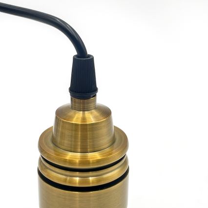 Pendellampe på ledning HECTOR 1xE27/15W/230V hvid/messing Ø 20 cm