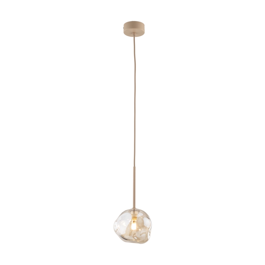 Pendellampe på ledning LAVA 1xG9/8W/230V beige/røget beige