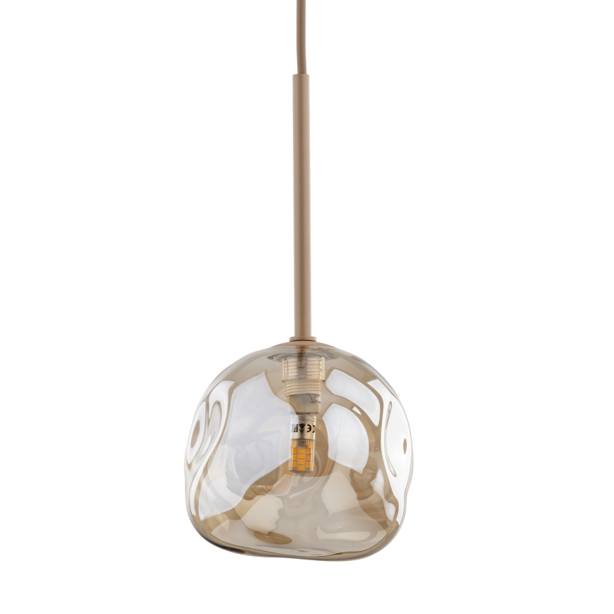 Pendellampe på ledning LAVA 1xG9/8W/230V beige/røget beige
