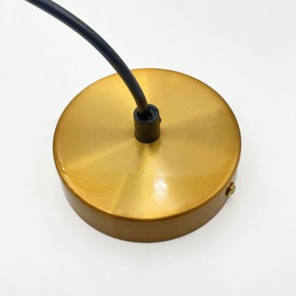 Pendellampe på ledning MILOU 1xE27/15W/230V guld/røget beige