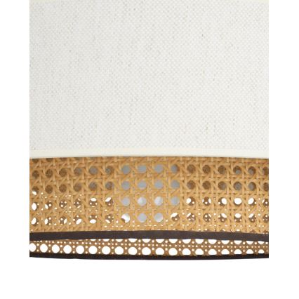 Pendellampe på ledning NATIA 1xE27/60W/230V Ø 45 cm hvid/brun