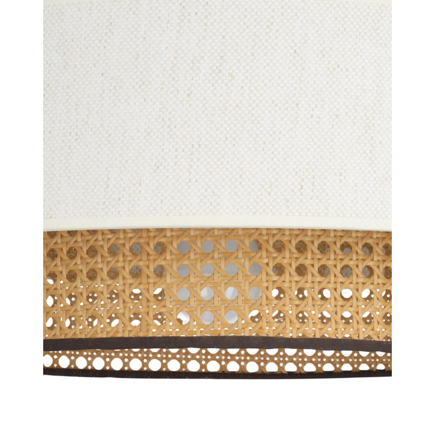 Pendellampe på ledning NATIA 1xE27/60W/230V Ø 45 cm hvid/brun