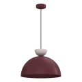 Pendellampe på ledning NEVIS 1xE27/15W/230V Ø 38 cm bordeaux