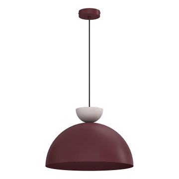 Pendellampe på ledning NEVIS 1xE27/15W/230V Ø 38 cm bordeaux