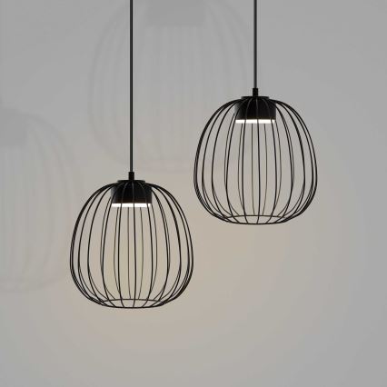 Pendellampe på ledning OVELLA 1xGX53/10W/230V Ø 25 cm sort