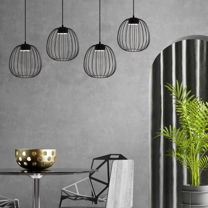 Pendellampe på ledning OVELLA 1xGX53/10W/230V Ø 25 cm sort