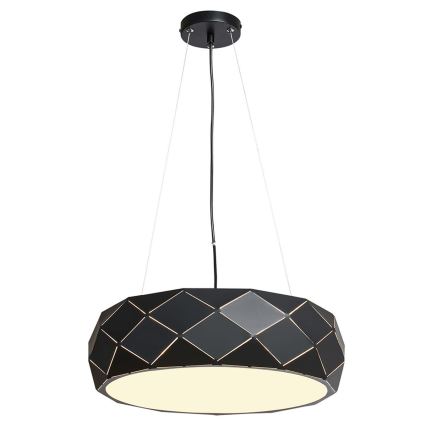 Pendellampe på ledning REUS 3xE27/40W/230V Ø 47 cm sort