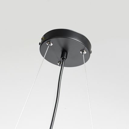 Pendellampe på ledning REUS 3xE27/40W/230V Ø 47 cm sort