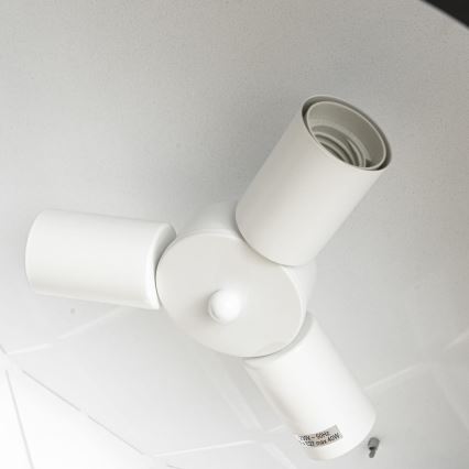 Pendellampe på ledning REUS 3xE27/40W/230V Ø 47 cm sort