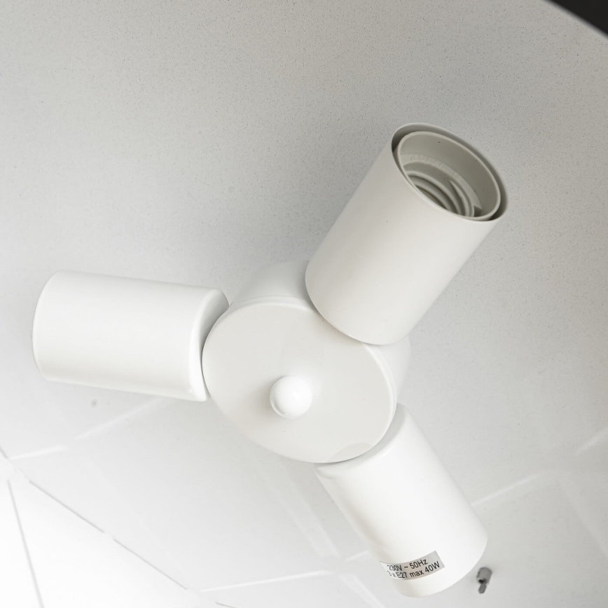 Pendellampe på ledning REUS 3xE27/40W/230V Ø 47 cm sort