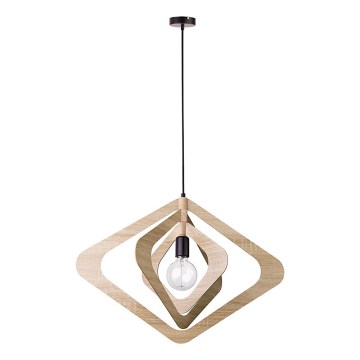 Pendellampe på ledning ROXIE 1xE27/15W/230V, brun