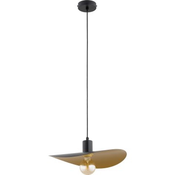 Pendellampe på ledning SAVANA 1xE27/15W/230V Ø 30 cm sort/guld