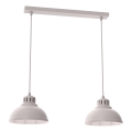 Pendellampe på ledning SVEN 2xE27/15W/230V cremefarvet