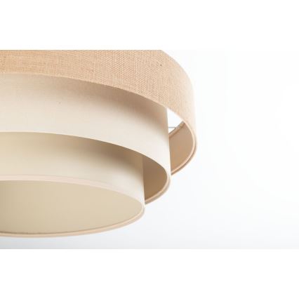 Pendellampe på ledning TRINITI 1xE27/60W/230V Ø 40 cm beige/creme