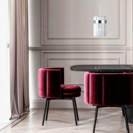 Pendellampe på ledning VETRO 1xE14/10W/230V poleret krom