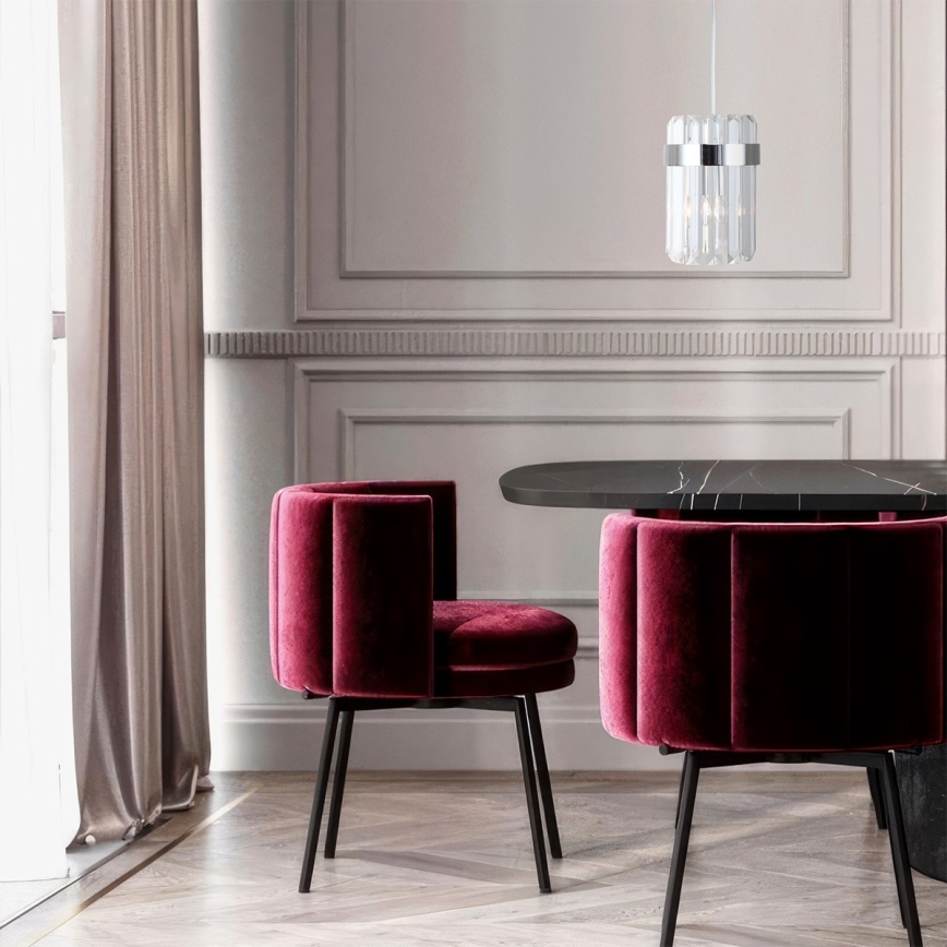 Pendellampe på ledning VETRO 1xE14/10W/230V poleret krom