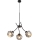 Pendellampe på ledning ZULIA 3xE27/15W/230V sort/røget sort