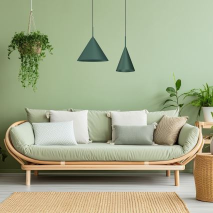 Pendellampe på wire CAPITAL 1xGX53/15W/230V, Ø 32 cm, grøn