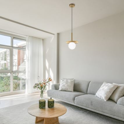 Pendellampe på wire CHITA 1xG9/5W/230V guld