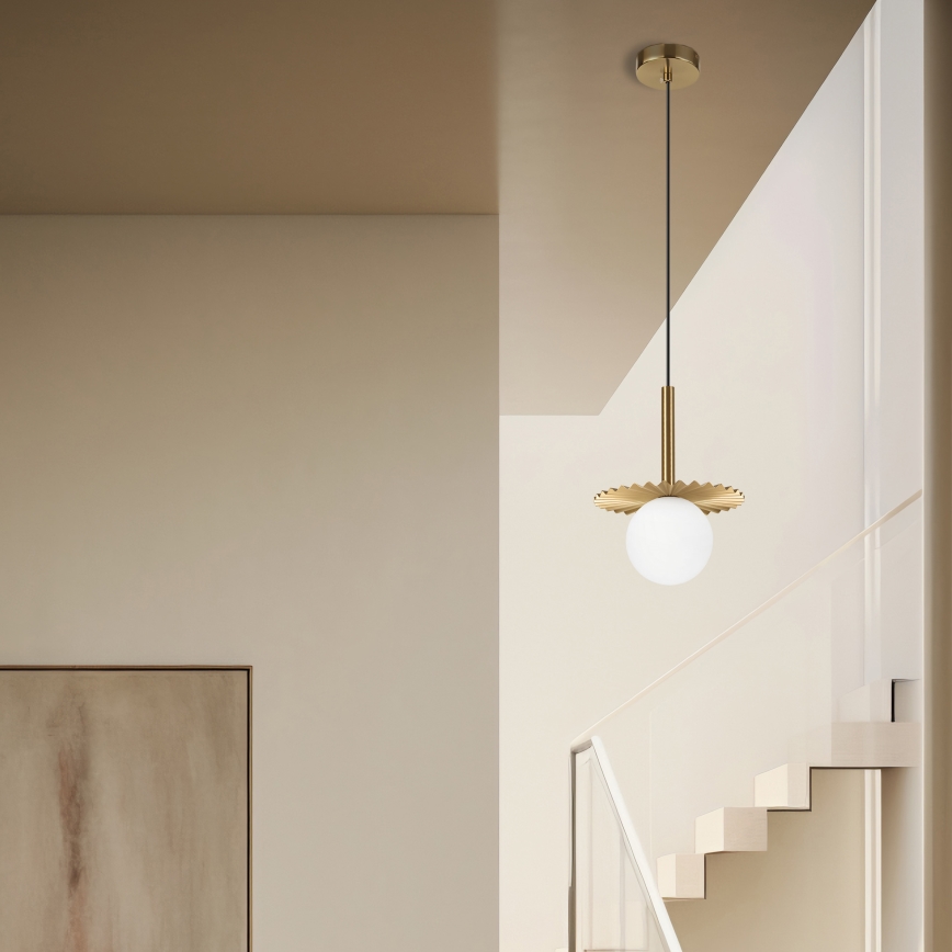 Pendellampe på wire CHITA 1xG9/5W/230V guld