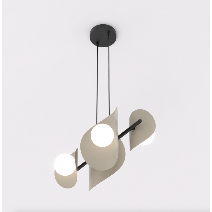 Pendellampe på wire ELEMENTI 4xG9/8W/230V beige