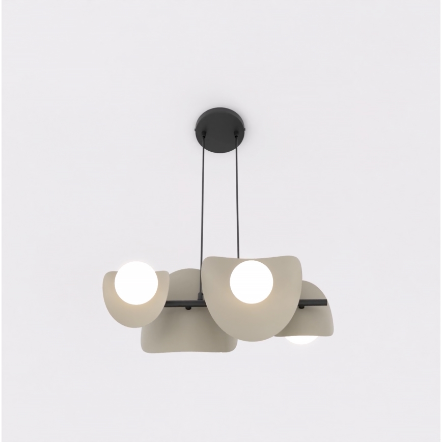 Pendellampe på wire ELEMENTI 4xG9/8W/230V beige