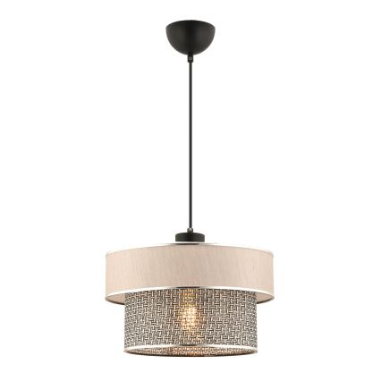 Pendellampe på wire ERO 1xE27/60W/230V creme/grå