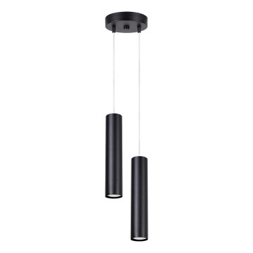 Pendellampe på wire LAGOS 2xGU10/10W/230V sort